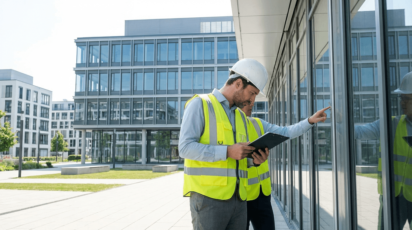 Modern commercial building exterior